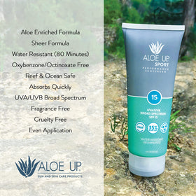 ALOE UP being applied during outdoor run showing sports use