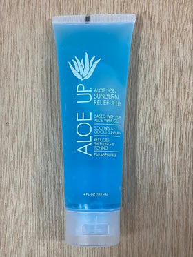 ALOE UP being applied to forearm to soothe sun-exposed skin
