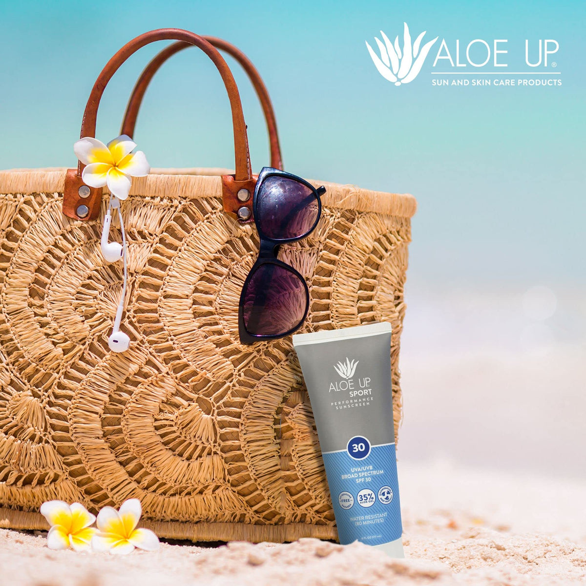 Aloe Up rubbed into skin showing no white cast and non-greasy feel