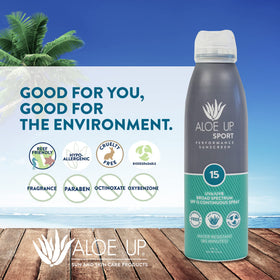 ALOE UP applied to forearm with clear finish showing no white cast