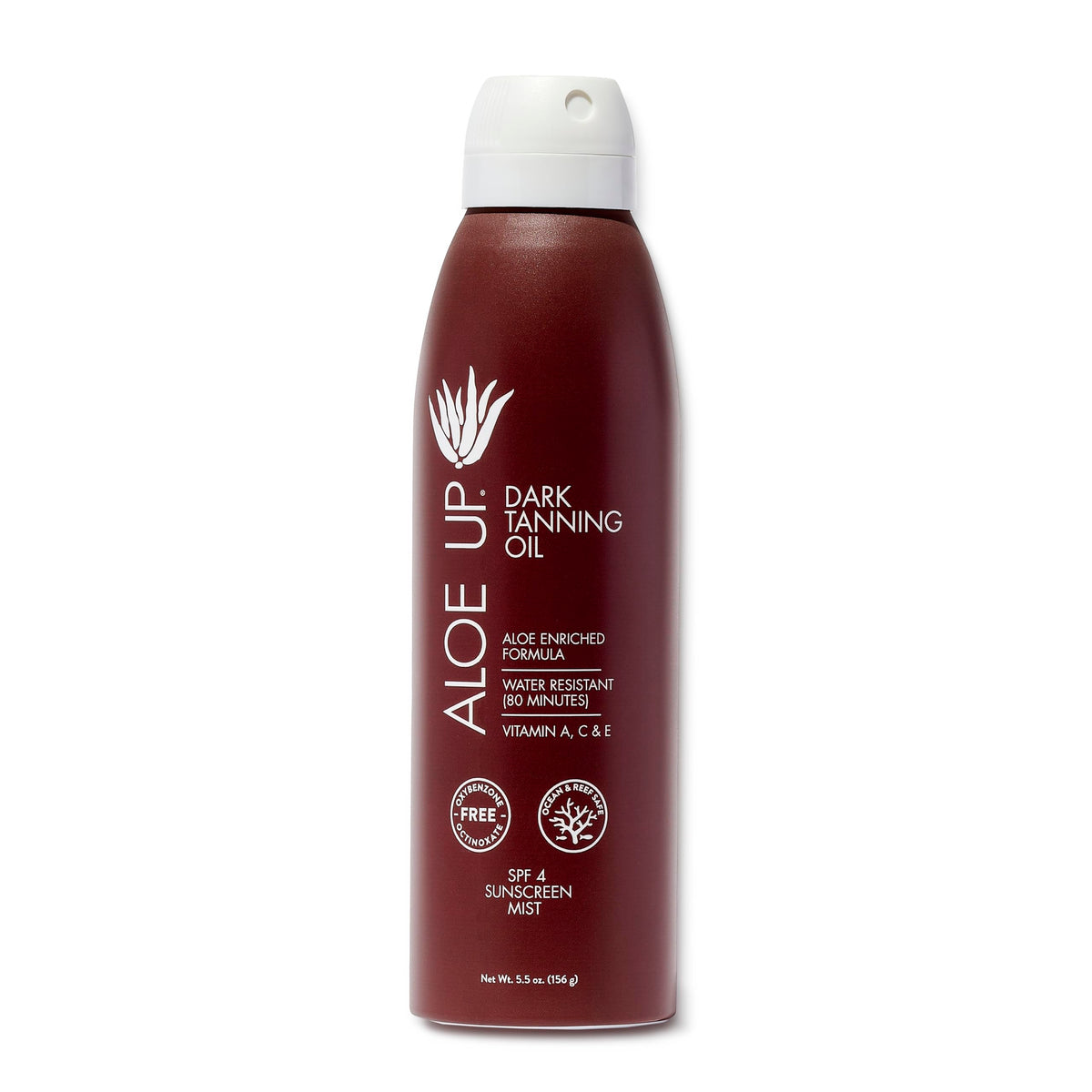 Aloe Up front packaging showing 6 oz spray bottle and tropical design, conveys portability