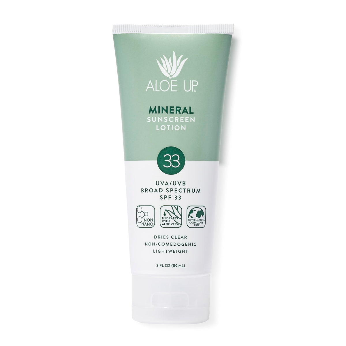 Aloe Up front packaging showing SPF 33 protection and coco-mango scent benefit