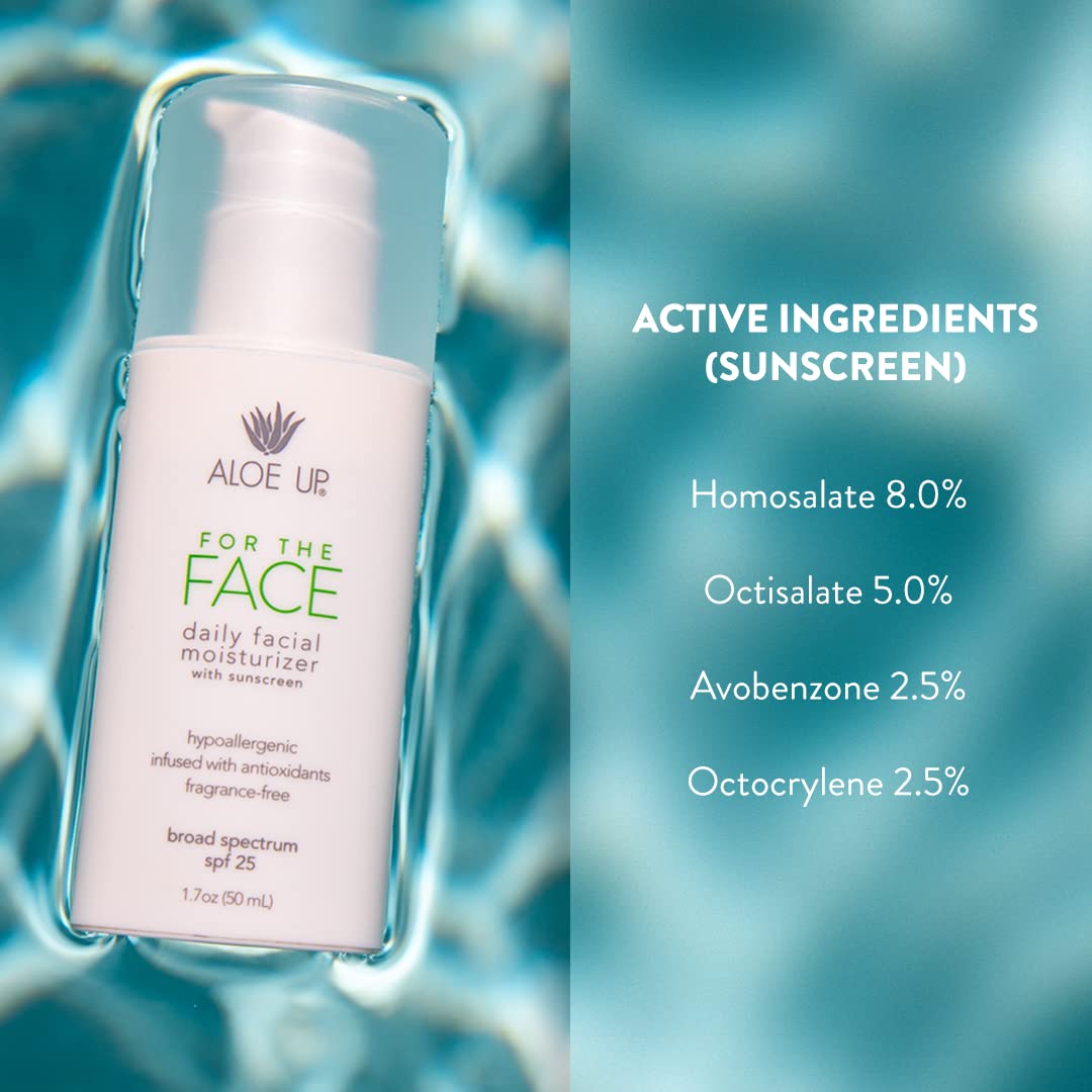 ALOE UP ingredient label close-up highlighting aloe and nourishing oils