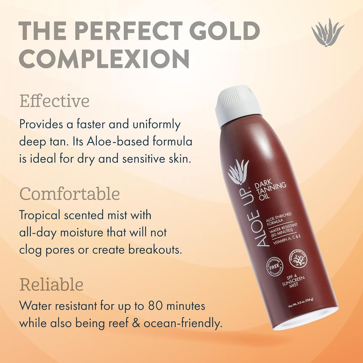 ALOE UP reef-safe badge and bottle emphasizing eco-friendly formulation benefit