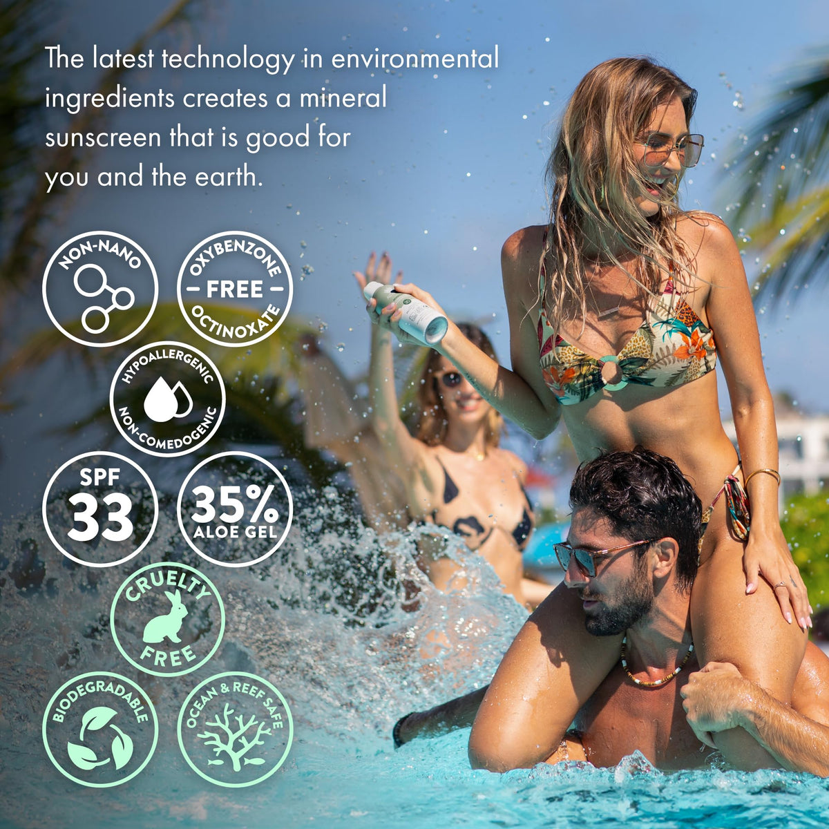 Aloe Up bottle in hand showing compact 3 oz travel-friendly size