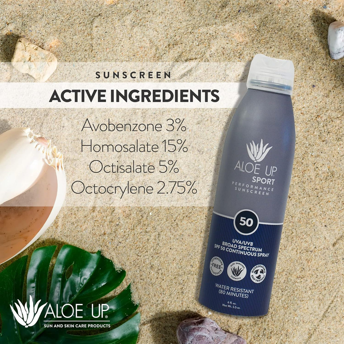 Aloe Up in use at beach showing water-resistant protection during activity