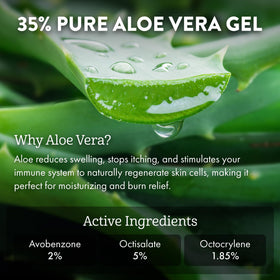 ALOE UP being sprayed onto a hand demonstrating fast, even application