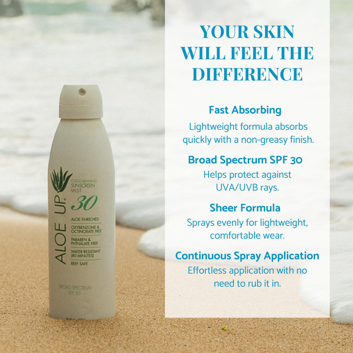 Aloe Up in hand scale showing compact 4 oz size for travel convenience
