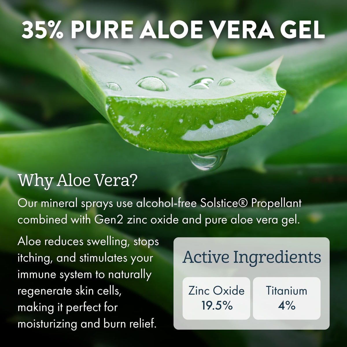 Aloe Up texture on skin close-up showing hydrating finish