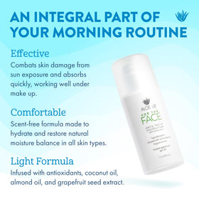 ALOE UP close-up texture of hydrating aloe gel-lotion for quick absorption