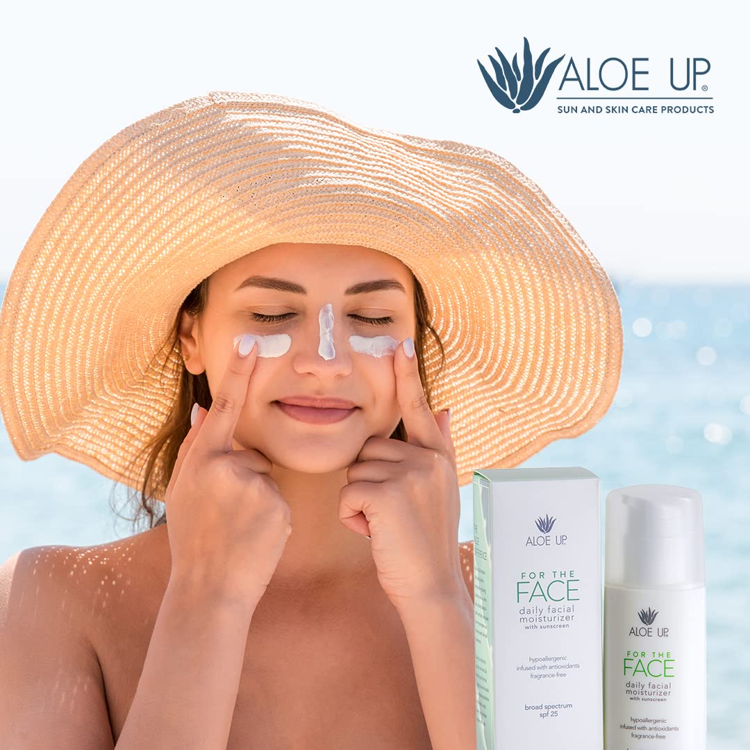 ALOE UP tube in travel bag for on-the-go reapplication convenience