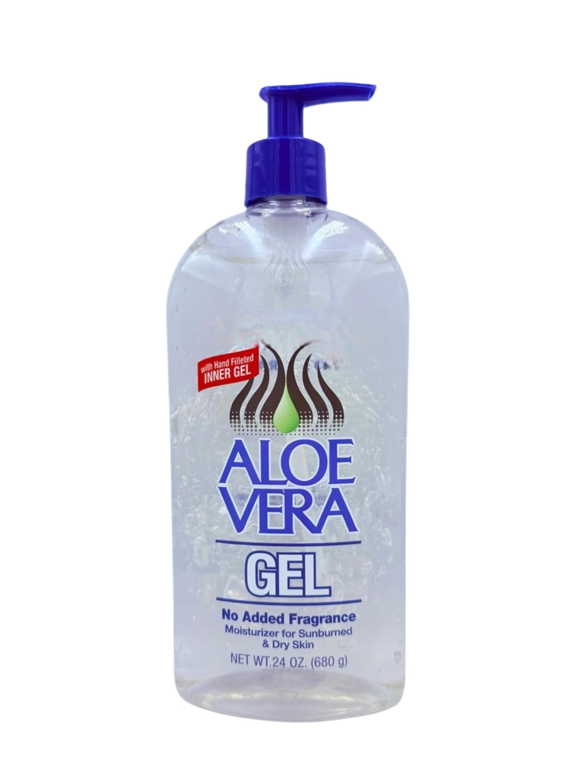 Brand Aloe Vera gel texture close-up showing clear gel and smooth absorption benefit