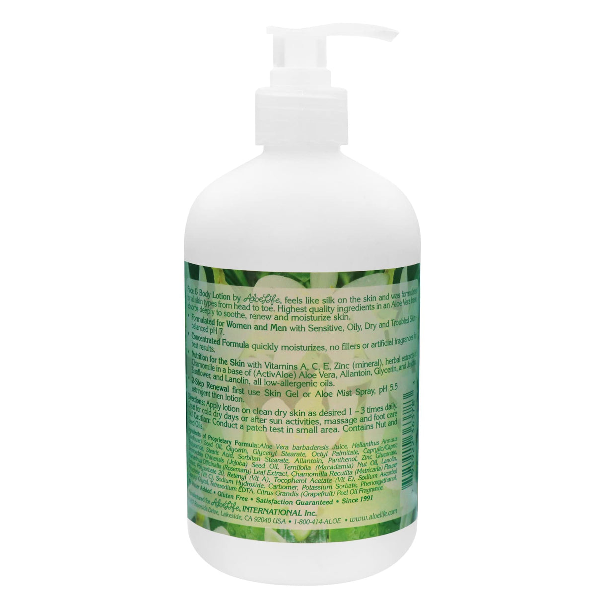 Aloe Life close-up of creamy lotion texture demonstrating rich hydration benefit