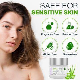 AloeMoist applied on hand showing hydration and quick-absorb benefit