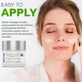 AloeMoist on model in daytime routine showing lightweight layering under SPF benefit