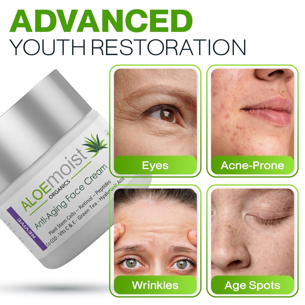 AloeMoist pump dispensing cream illustrating controlled, non-greasy application