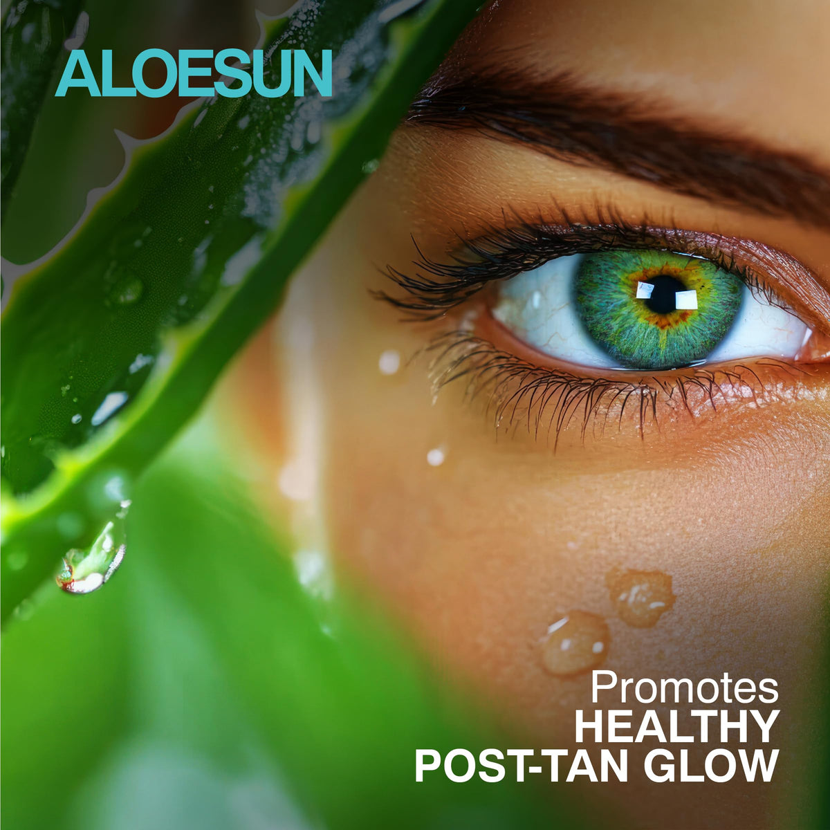 ALOESUN close-up of aloe gel texture emphasizing soothing hydration