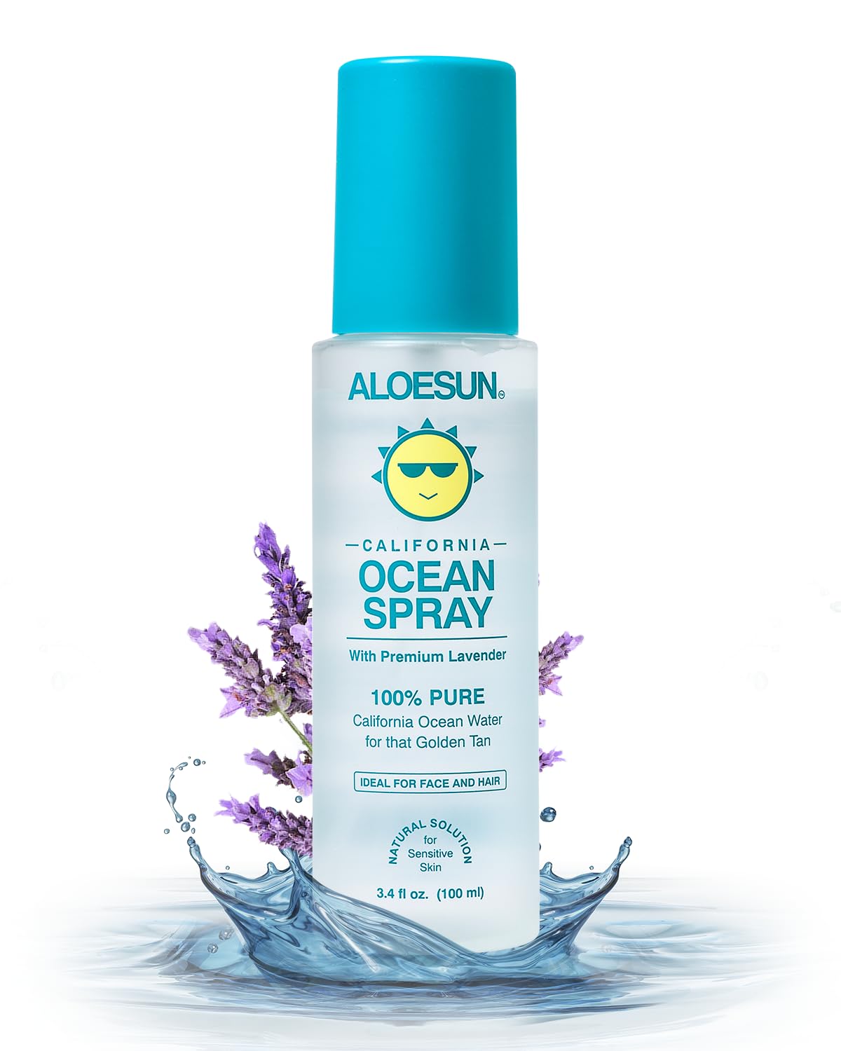 ALOESUN front packaging showing bottle and branding for travel convenience