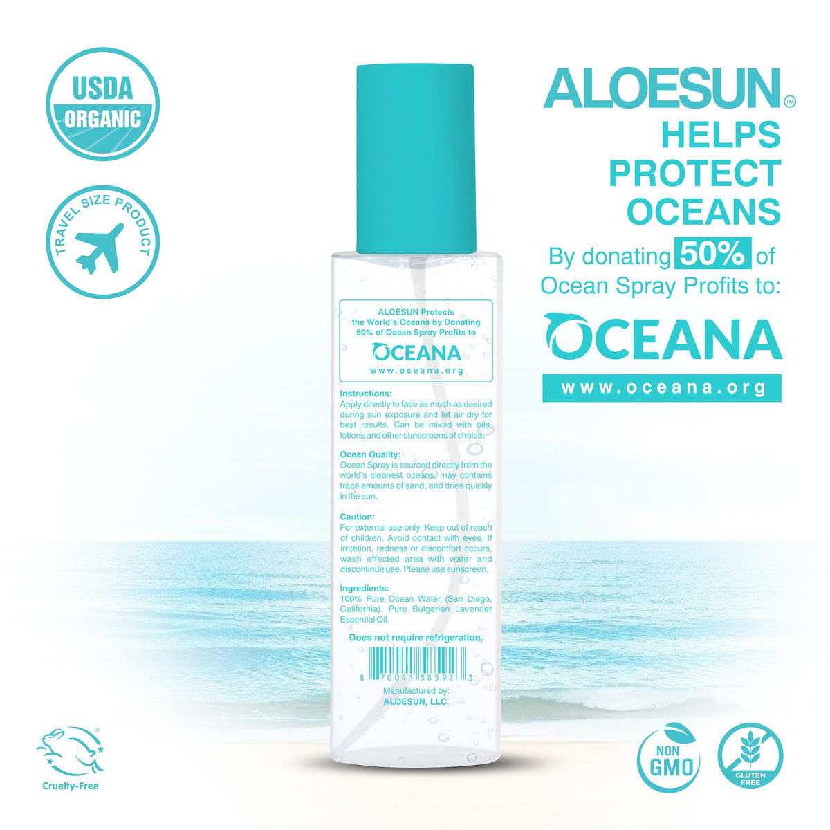 ALOESUN lavender ingredient detail emphasizing calming scent and soothing effect