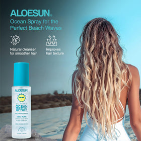 ALOESUN scale comparison beside sunscreen showing compact travel-friendly size