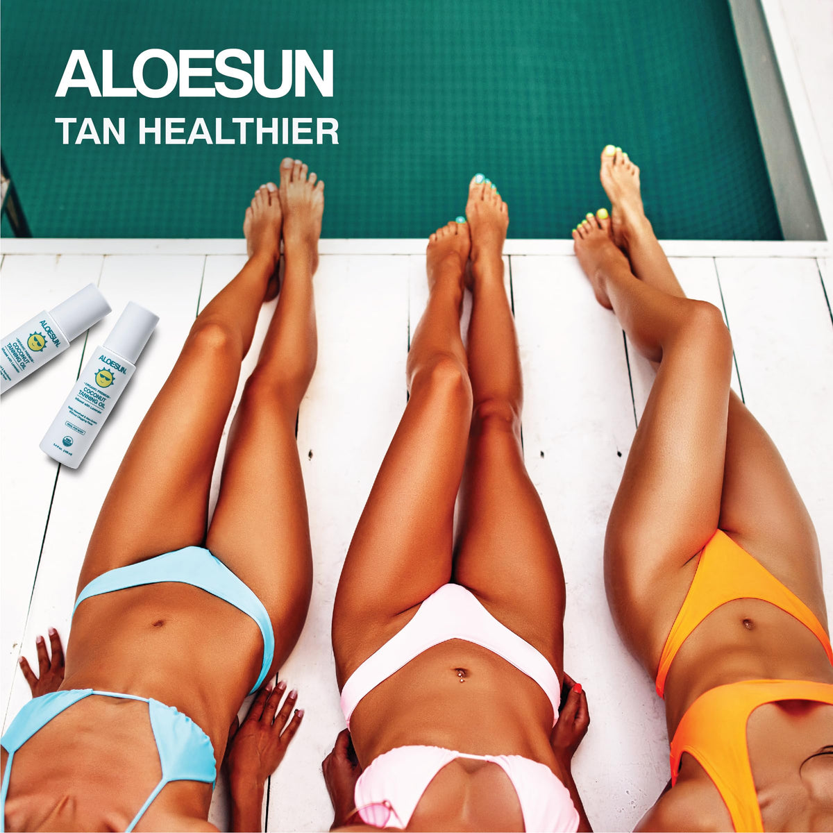 ALOESUN close-up spray pump demonstrating easy, mess-free application benefit