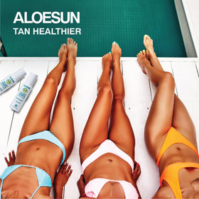 ALOESUN close-up spray pump demonstrating easy, mess-free application benefit