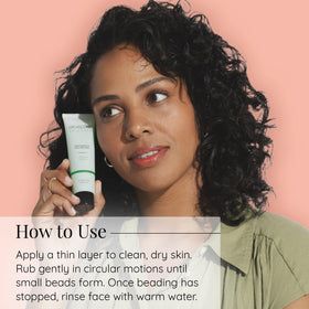 Aloette ingredient label highlighting aloe and fruit extracts for calming hydration