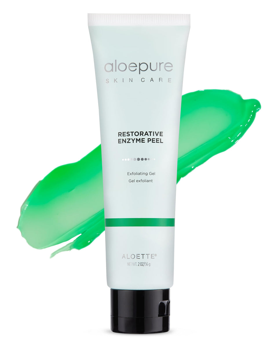 Aloette front packaging showing the 2 oz peel for quick exfoliation benefit