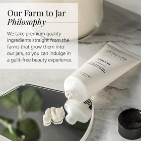 Aloette Visible Aid ingredient label close-up emphasizing aloe vera and vitamin E benefits