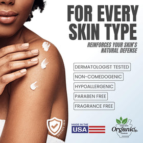 alozera bottle label close-up showing hyaluronic acid and ceramides benefits