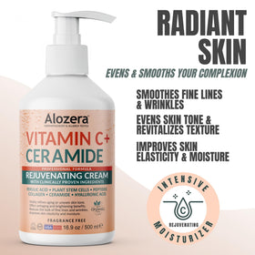 Alozera close-up of lotion texture highlighting creamy lightweight hydration
