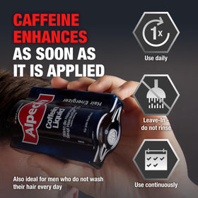 Alpecin liquid drop on hand showing lightweight texture and easy spread