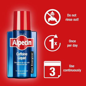 Alpecin bottles beside ruler to show actual product size
