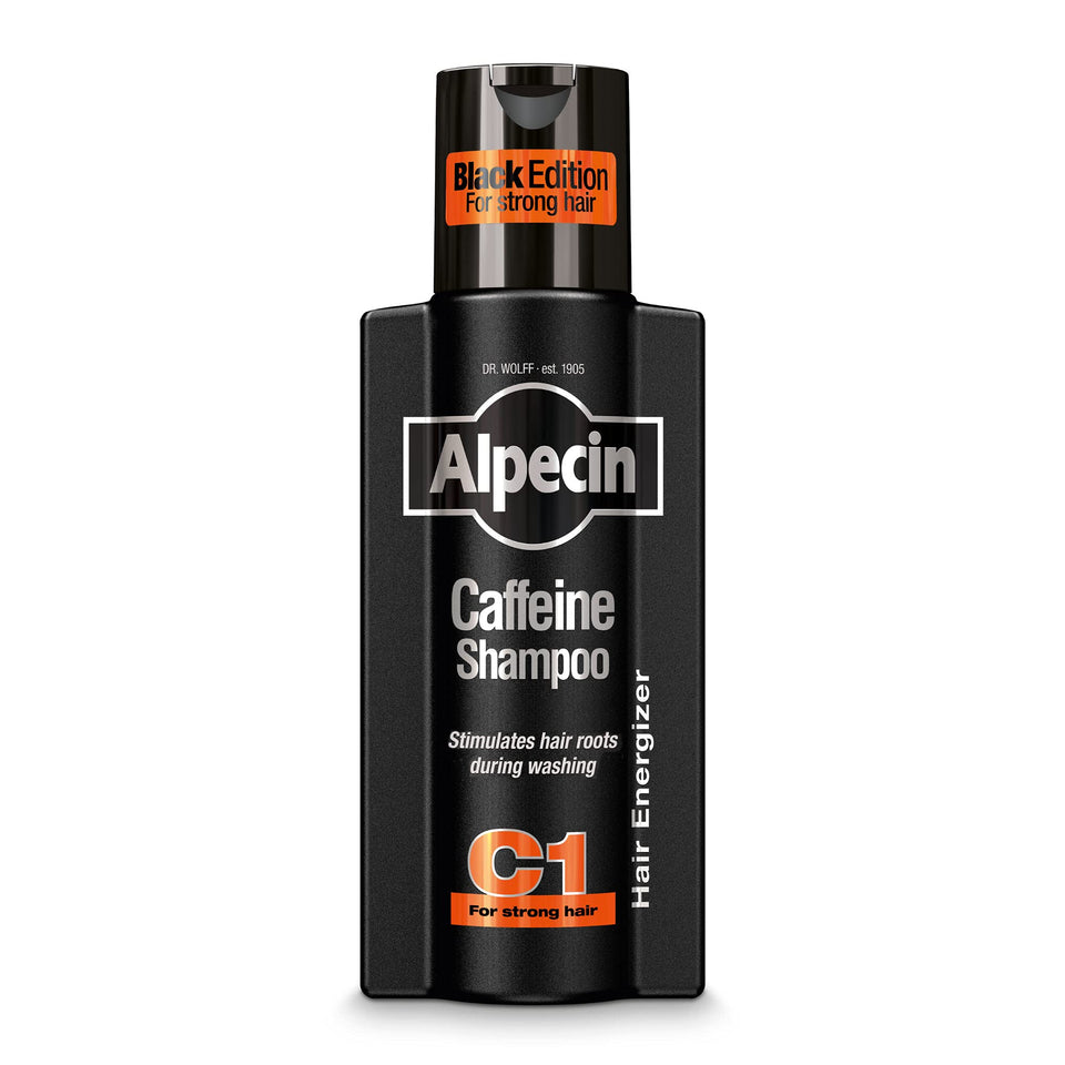 Alpecin C1 front packaging showing bottle and bold fragrance benefit