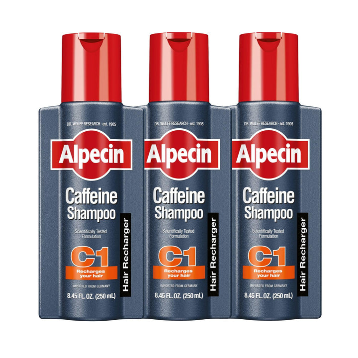 Alpecin bottle front packaging showing brand and product benefits