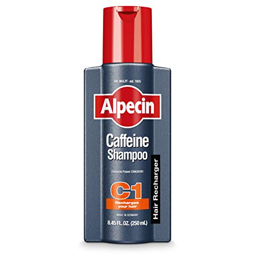 Alpecin C1 cap and neck close-up showing brand dispensing reliability