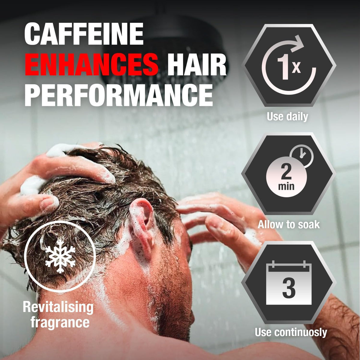 Alpecin shampoo lather texture demonstrating cleansing action