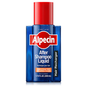 Alpecin bottle front packaging showing product and benefits