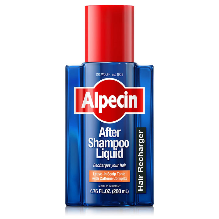 Alpecin bottle front packaging showing product and benefits