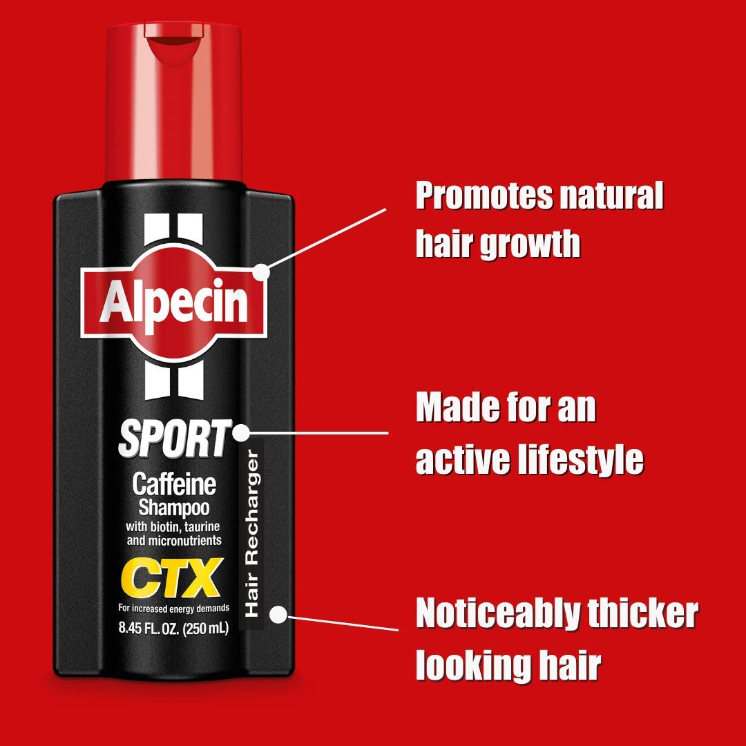 Alpecin CTX sport pumped foam on hand demonstrating easy application benefit