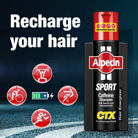 Alpecin CTX sport texture close-up highlighting lightweight lather benefit
