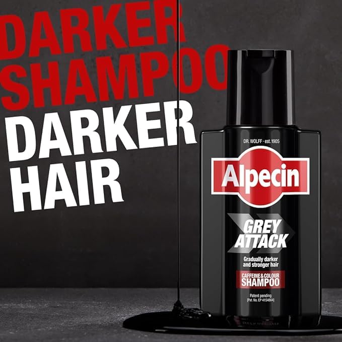 Alpecin bottle label and pump detail highlighting instructions