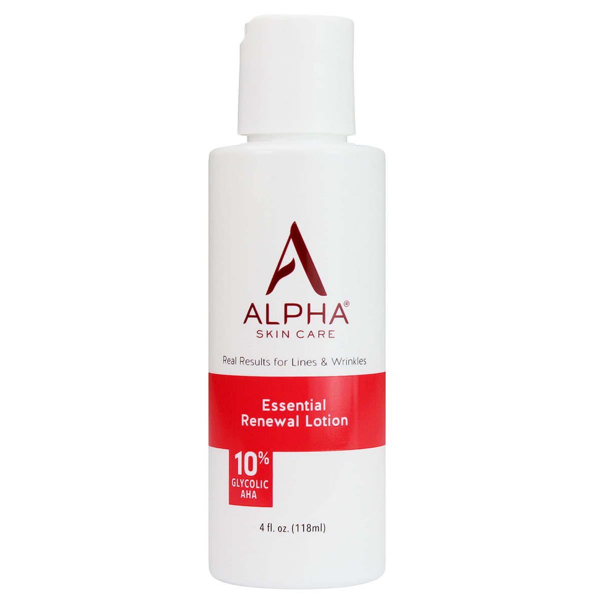 Alpha front packaging of Essential Renewal Lotion shows clean label and benefits