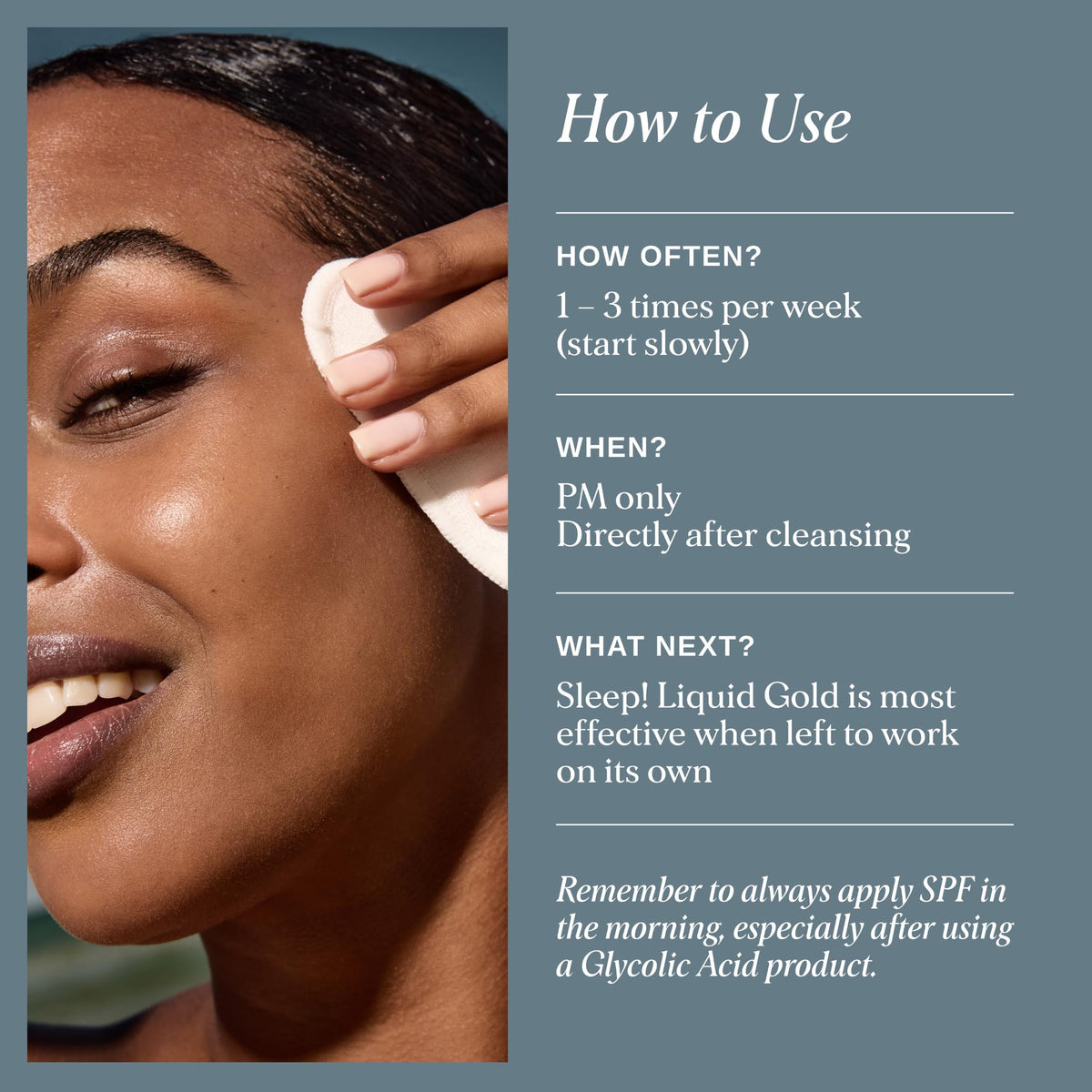 Alpha-H before and after split image showing improved skin texture and radiance