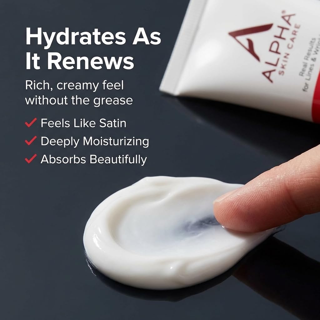 Alpha ingredient layout featuring vitamins and glycolic acid benefits