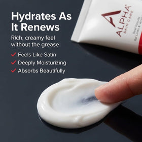 Alpha ingredient layout featuring vitamins and glycolic acid benefits
