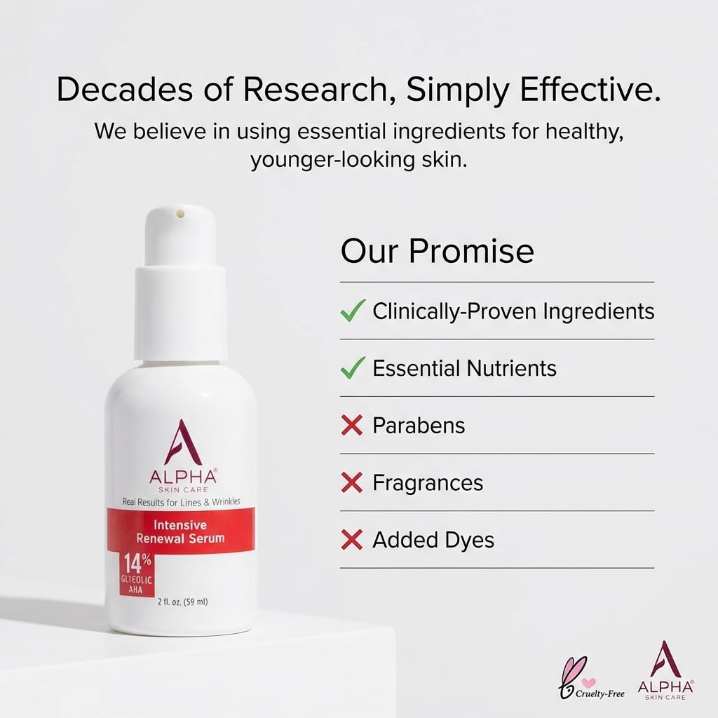 Alpha label close-up displaying key ingredients and concentration for informed use