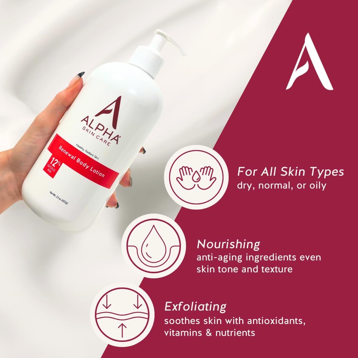 Alpha pump and cap close-up highlighting user-friendly dispenser and hygienic design