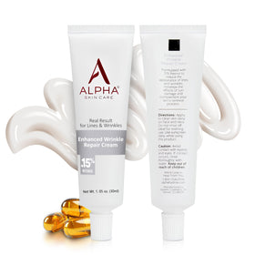 Alpha tube on nightstand beside lamp suggesting nighttime repair habit