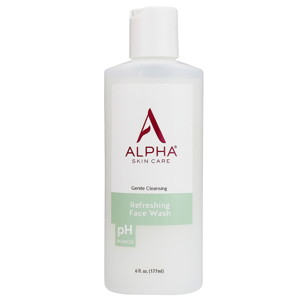 Alpha face wash front packaging showing clean branding and benefits